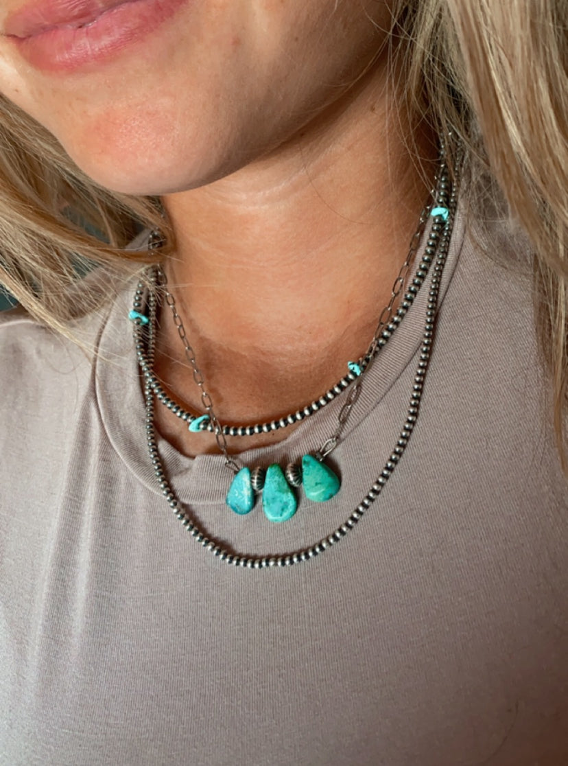 2.5mm Navajo Pearl necklace