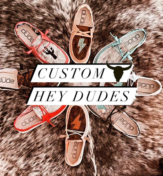 CUSTOM Steer Head Hey Dudes (Made to Order)