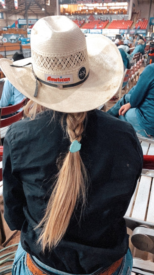 Turquoise Chunk Hair Tie