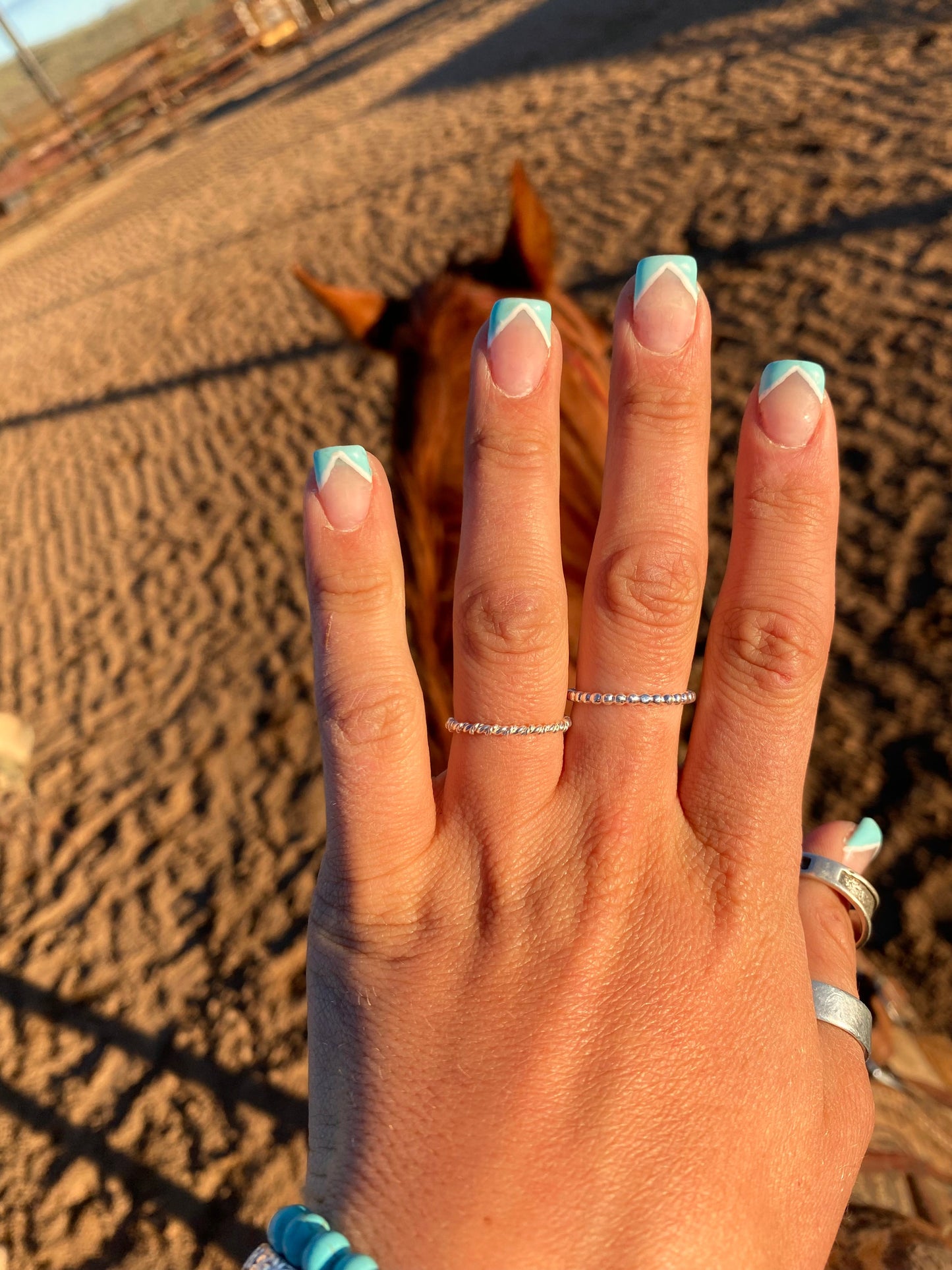 Beaded Silver Ring