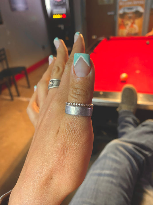 Beaded Silver Ring
