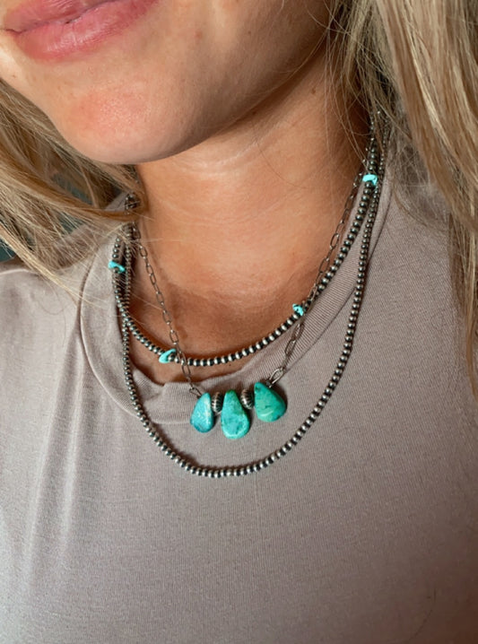 2.5mm Navajo Pearl necklace